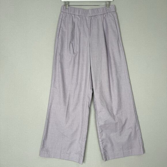 Ann Taylor Pants - Ann Taylor Womens Pants Medium Pastel Purple Wide Leg Trouser High Rise Career